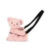 Sac bandouliere - Ours en peluche rose - 30 cm