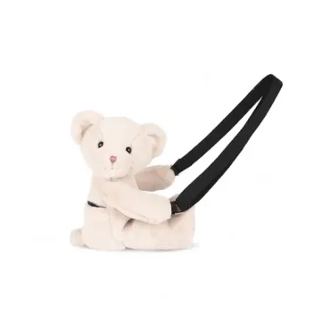 Sac bandouliere - Ours en peluche beige - 30 cm