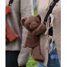 Sac bandouliere - Ours en peluche marron - 30 cm