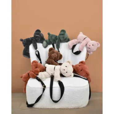 Sac bandouliere - Ours en peluche marron - 30 cm