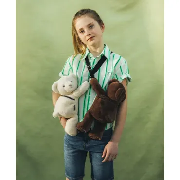 Sac bandouliere - Ours en peluche marron - 30 cm