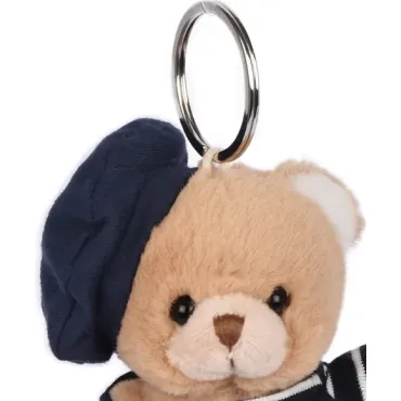Porte clé Ours Marinière Tour Eiffel : Paris Chic- 15 cm