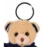 Porte clé Ours sweat marine Champs Elysées - 15 cm