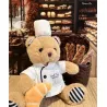 Porte clé Ours cuistot chef - 15 cm