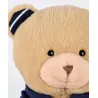 Ours en peluche marron avec sweat marine Champs Elysees - 28 cm