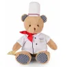 Peluche Ours Chef avec toque de Cuisinier- 28 cm