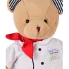 Peluche Ours Chef avec toque de Cuisinier- 28 cm