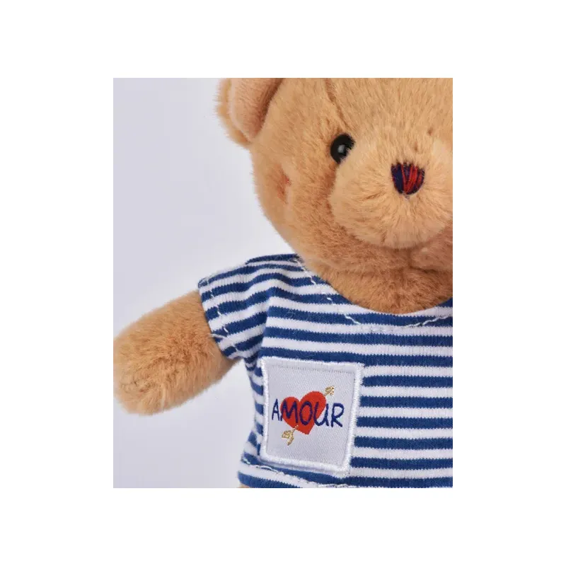 Porte-Clés Peluche Ours Paris - T-Shirt Brodé Arc De Triomphe - 14 Cm - Collection Amour De Paris - Idée Cadeau - 10