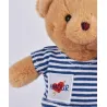 Peluche Ours porte cle avec rose - Le Romantique - 15 cm