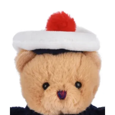 Peluche porte-cle Ours Marin avec pull over - 15 cm