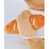 Peluche Ours beige - Chef avec baguette - 25 cm