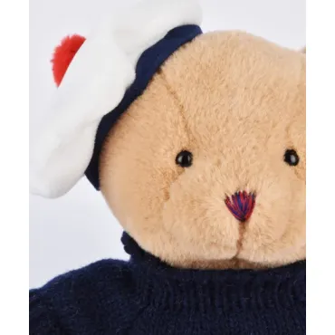 Peluche Ours Marin avec pull over - 28 cm