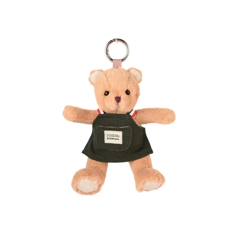 Porte cle - Peluche Ours jardinier - 15 cm