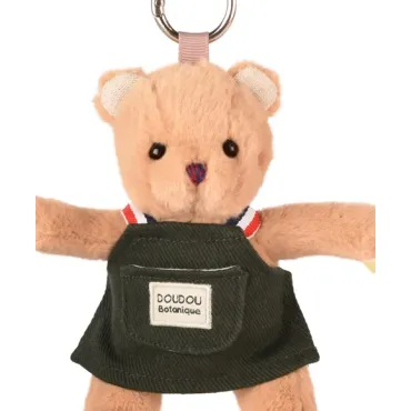 Porte cle - Peluche Ours jardinier - 15 cm