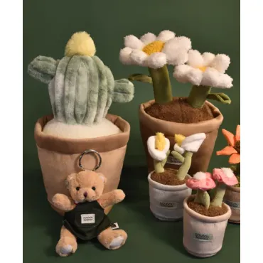 Peluche fleur- Cactus vert 25 cm