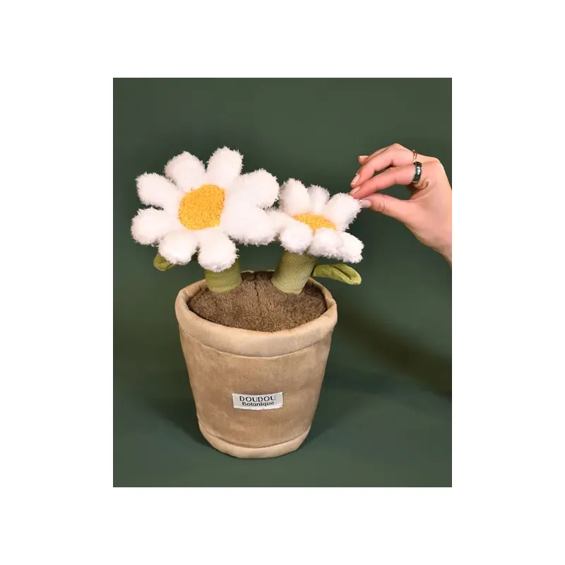 Peluche fleur - Marguerite - 25 cm