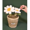 Peluche fleur - Marguerite - 25 cm