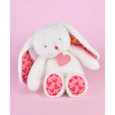 LAPIN JE T'AIME en sac cadeau - 25 cm