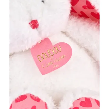 LAPIN JE T'AIME en sac cadeau - 25 cm