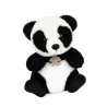 Peluche panda assis blanc et noir - 20 cm