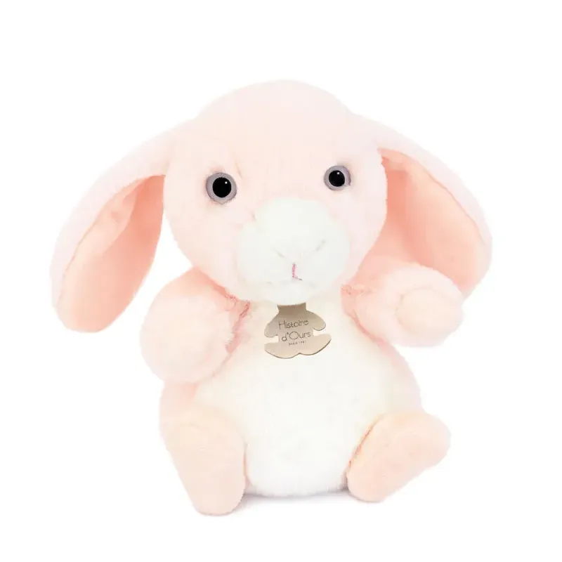 Peluche Lapin rose - 20 cm