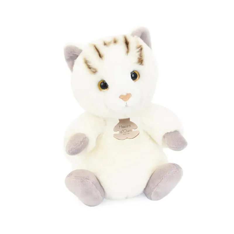 Peluche chat assis - 20 cm