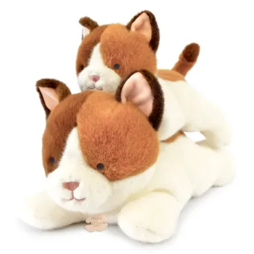 Peluche Chat allongee - Les P'tits Relax - 22 cm
