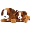 Peluche chien marron allongee - Les P'tits Relax - 30 cm