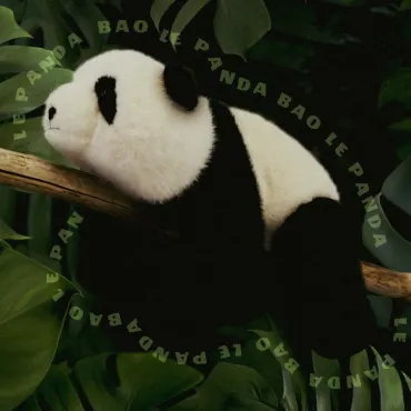 Peluche lestee Panda Bao - 32 cm