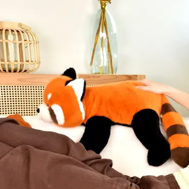 Peluche lestee panda roux - Sierra- 42 cm
