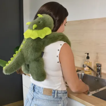 Peluche dinosaure vert lesté - 40 cm