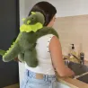 Peluche dinosaure vert lesté - 40 cm