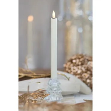 Bougeoir sapin - verre transparent - 6x8cm