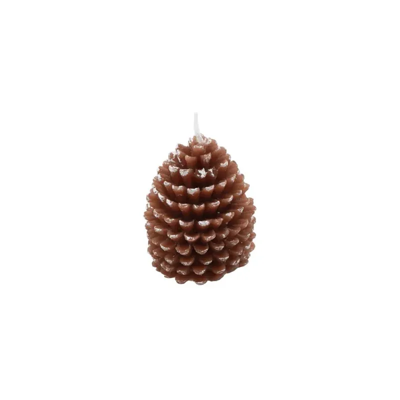 Bougie pomme de pain enneigée - 5,4x7cm