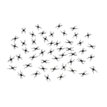 Lot de 50 araignées noires