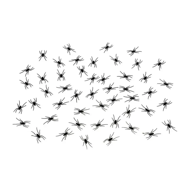 Lot de 50 araignées noires