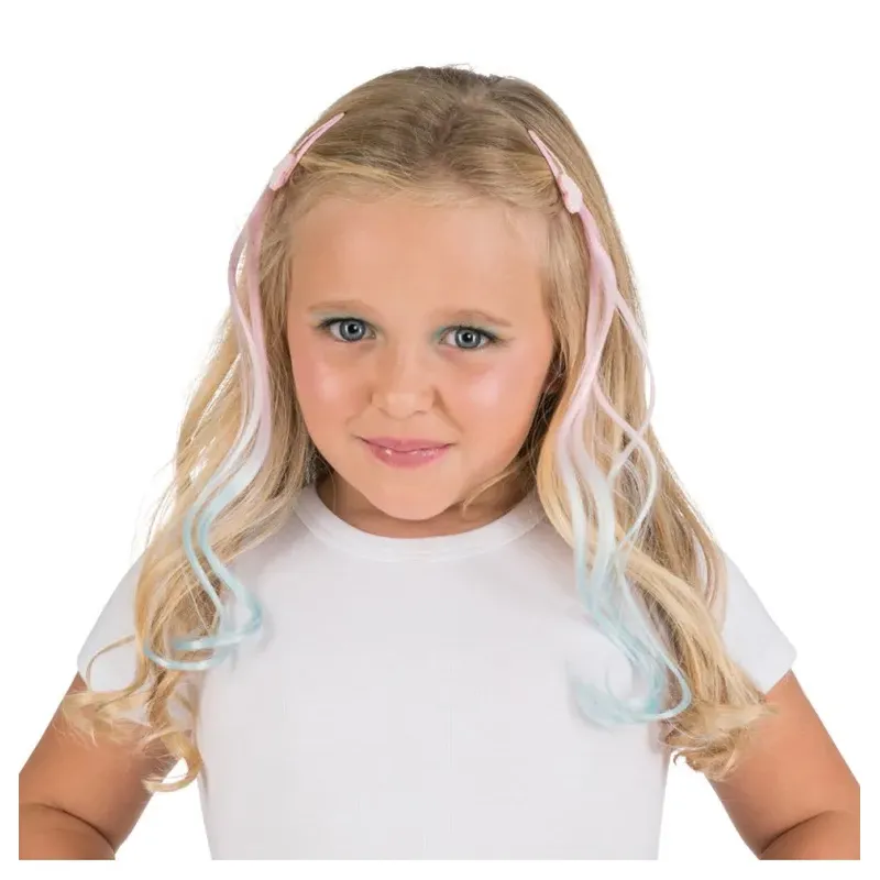Set de 2 Barrettes Coeur avec mèche cheveux
