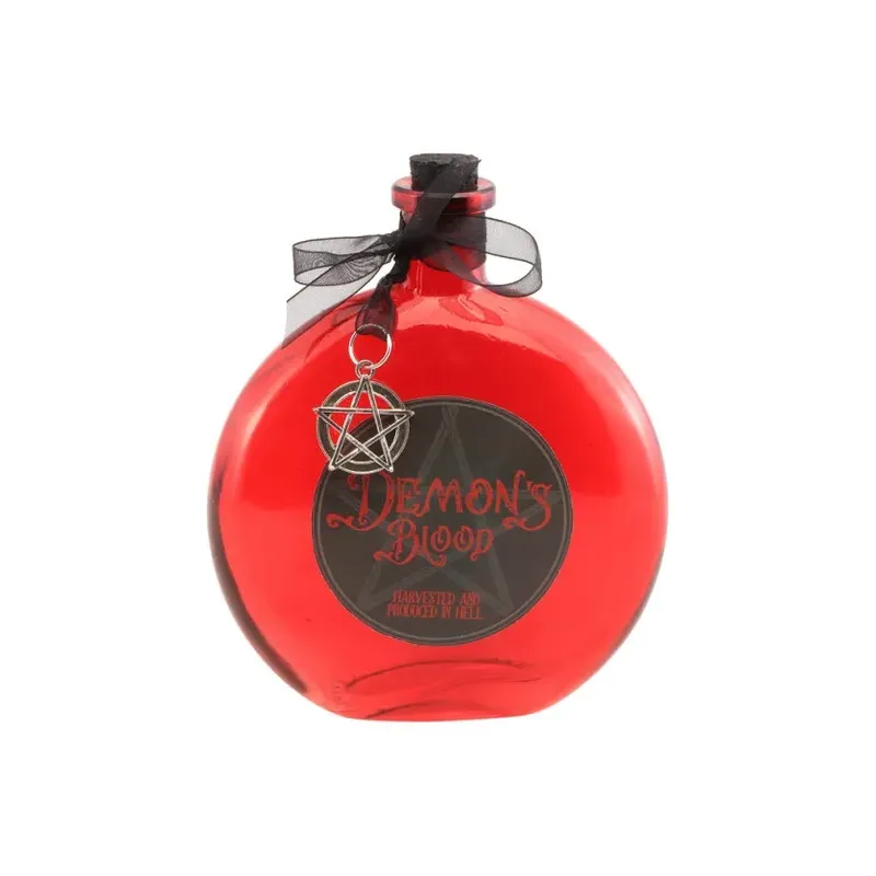 Flacon en verre rouge - 12,5cm
