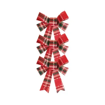 3 Nœuds tartan 10x12,7cm