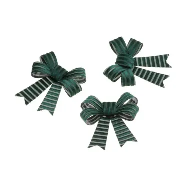 3 Nœuds velours cotelé vert...