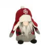 Gnome trapeur rouge et gris - 30x19x31cm