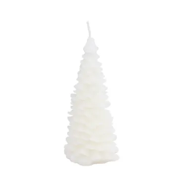 Bougie sapin blanch 6,5x12,8cm