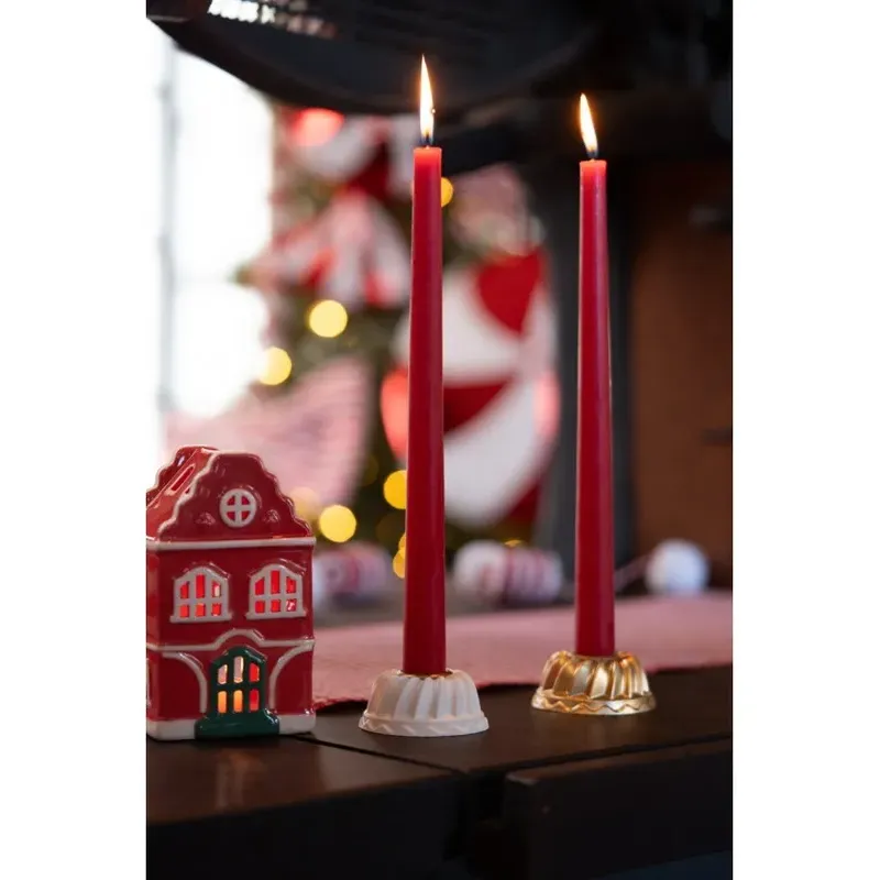 Bougeoir blanc moule à gateau - 6,8x3,2cm