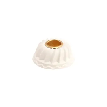 Bougeoir blanc moule à gateau - 6,8x3,2cm