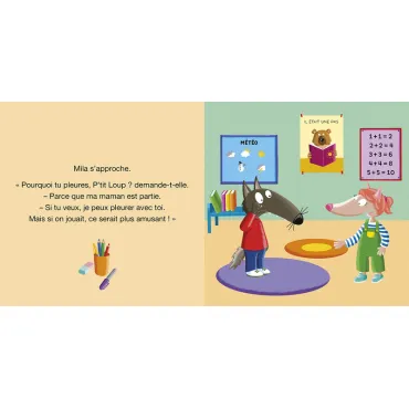 p'tit loup ne veut pas aller à l'école