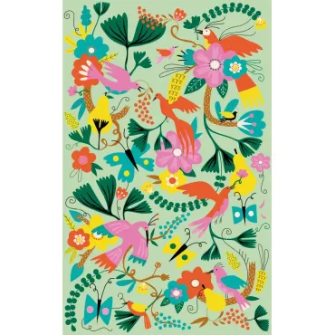 Poster géant à pailleter - Oiseaux fantastiques