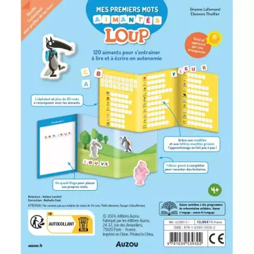 Mon aventure aimantée - Mes premiers mots aimantés Loup