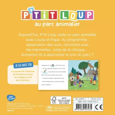 P'tit Loup - Je lis avec toi - Le parc animalier