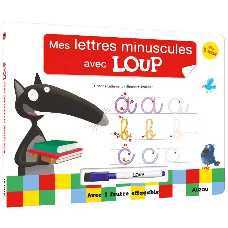 Livre ardoise - Les lettres minuscules avec loup