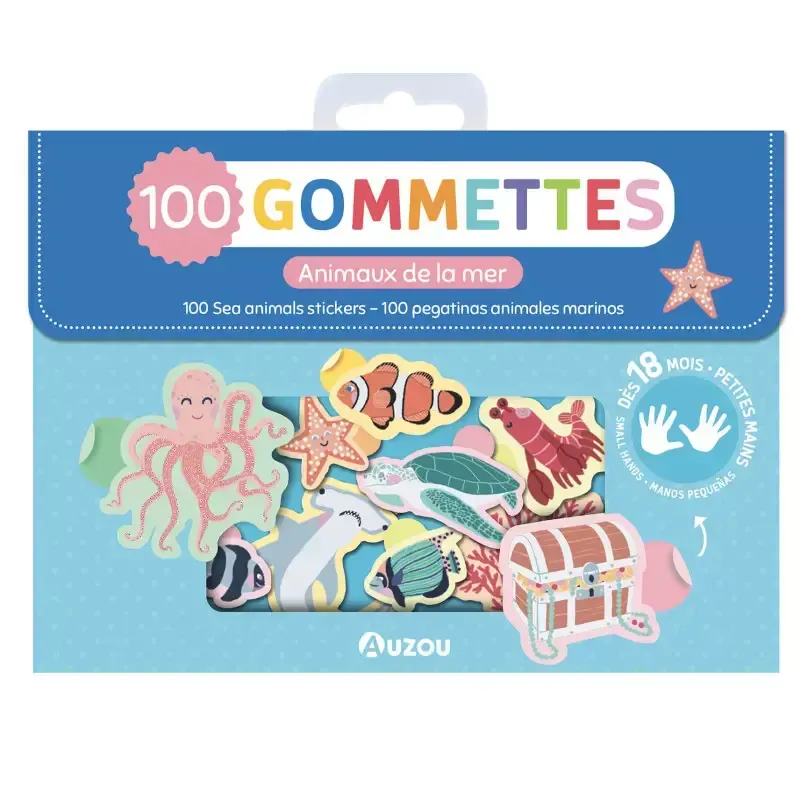 Ma pochette de 100 gommettes - Animaux de la mer